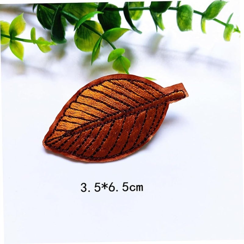 12Pcs Green Leaves Embroidered Patches For Dresses Skirts Vests Hats Sewing - Image 2